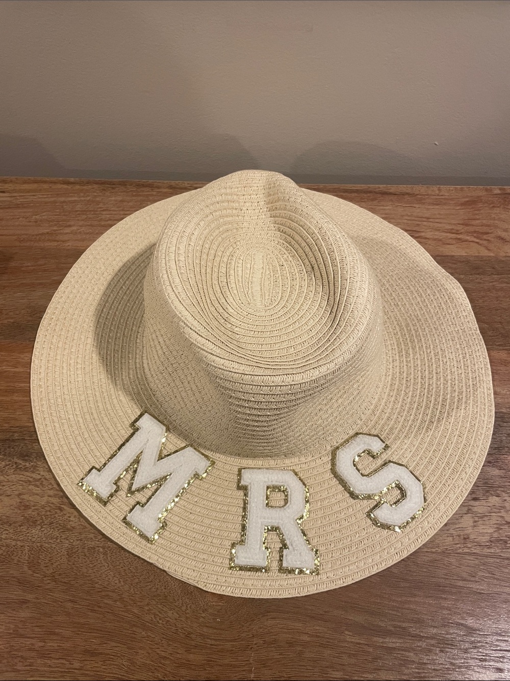 Mud Pie Woven Wide-Brim Sun Hat Mrs.